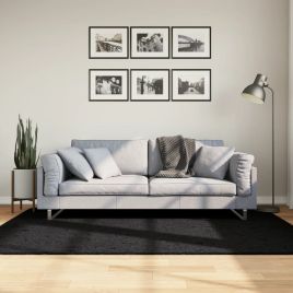 Rug OVIEDO Short Pile Black 140x200cm
