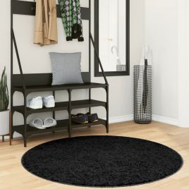 Rug OVIEDO Short Pile Black 120 cm