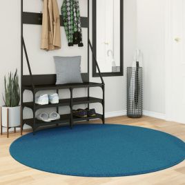 Rug OVIEDO Short Pile Turquoise 160 cm