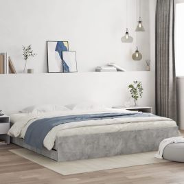 Bed Frame with Drawers Concrete Grey 160x200 cm Engineered Wood