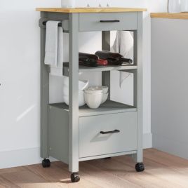Kitchen Trolley MONZA 48x40x90 cm Solid Wood Pine