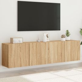 TV Cabinets Wall-mounted 2 Pieces Sonoma Oak 80x30x41 cm