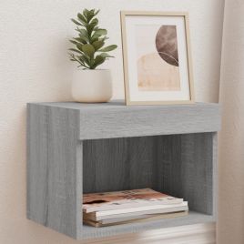 Bedside Table - Phoebe Luton Nightstand Grey Sonoma 40cm