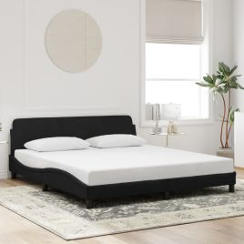 Bedframe Black 180x200cm Super King Velvet