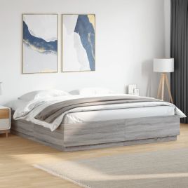 Bedframe Grey Sonoma 180x200cm Super King