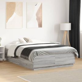 Bedframe Grey Sonoma 135x190cm Double