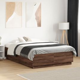 Bedframe Brown Oak 120x190cm Small Double