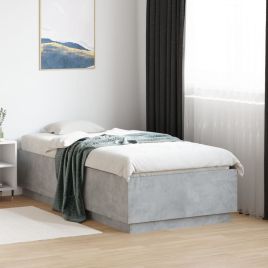 Bedframe Concrete Grey 75x190cm Small Single