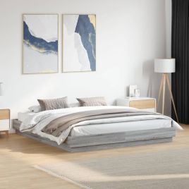 Bedframe Grey Sonoma 180x200cm Super King