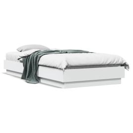 Bed Frame White 90x200 cm Engineered Wood