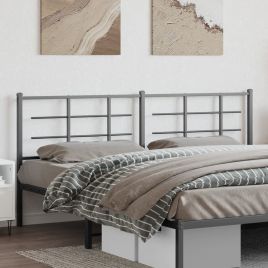 Metal Headboard Black 200 cm