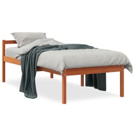 Bed Frame Wax Brown 75x190 cm Small Single Solid Wood Pine