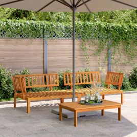 Garden Pallet Corner Sofas 2 pcs Solid Wood Acacia - vid-3209432