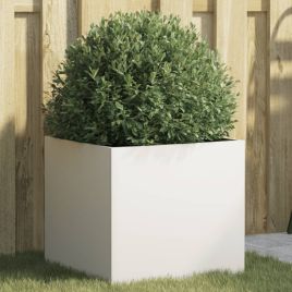 Planter White 42x40x39 cm Cold-rolled Steel