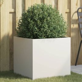 Planter White 49x47x46 cm Cold-rolled Steel