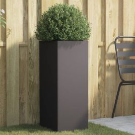 Planter Black 32x27.5x75 cm Cold-rolled Steel