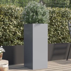 Planter Silver 32x27.5x75 cm Galvanised Steel