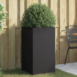 Planter Black 42x38x75 cm Cold-rolled Steel