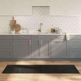 Rug Rectangular Black60x200 cm Bamboo