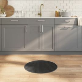 Rug Round Grey60 cm Bamboo