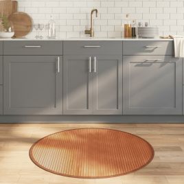 Rug Round Brown100 cm Bamboo
