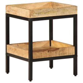 Side Table 35x35x45 cm Solid Wood Rough Mango
