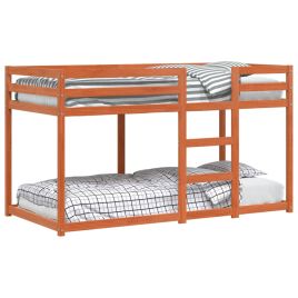 Bunk Bed Wax Brown 90x190 cm Solid Wood Pine