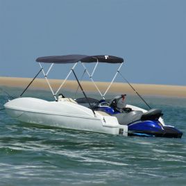 3-bow Bimini Top with Mesh Sidewalls 183x(170-182)x137 cm - vid-94844