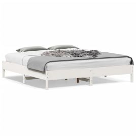 Bedframe White 180x200cm Super King Solid Wood Pine
