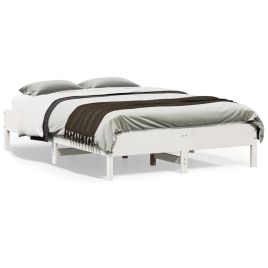 Bedframe White 135x190cm Double Solid Wood Pine