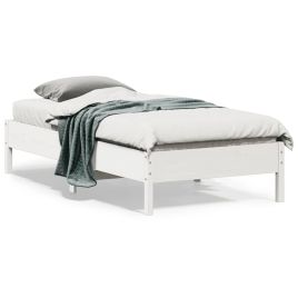 Bedframe White 90x190cm Single Solid Wood Pine