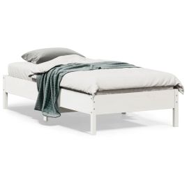 Bedframe White 75x190cm Small Single Solid Wood Pine
