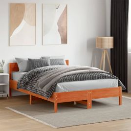 Bedframe Wax Brown 120x190cm Small Double Solid Wood Pine