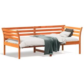 Day Bed Wax Brown 90x190 cm Solid Wood Pine