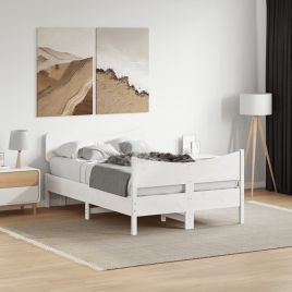 Bedframe White 120x200cm Solid Wood Pine
