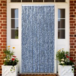 Fly Curtain Blue and White 100x230 cm Chenille