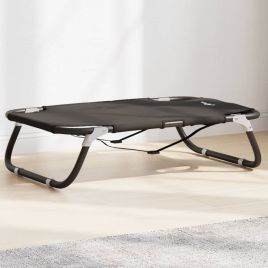 Dog Bed Foldable Anthracite Oxford Fabric and Steel - vid-172603