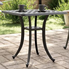 Garden Table Black 53x53x53 cm Cast Aluminium - vid-4002820