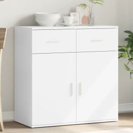 Sideboard White 79x38x80 cm Engineered Wood - vid-840520
