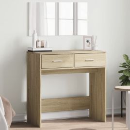 Dressing Table with Mirror Sonoma Oak 80x39x80 cm