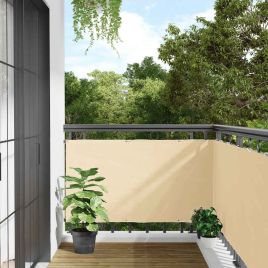 Balcony Privacy Screen Cream 300x120 cm PVC