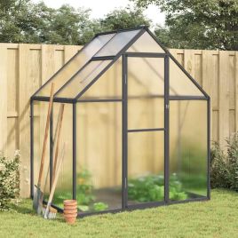 WIRCOVE Greenhouse with Base Frame Anthracite 169x114x195 cm Aluminium
