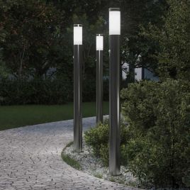 TONGLEN Bollard Lights with Sensor 3pcs 110 cm Stainless IP44 Steel