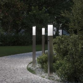 TONGLEN Bollard Lights with Sensor 3 pcs 80 cm Stainless IP44 Steel