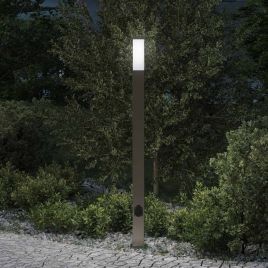 TONGLEN Bollard Light with Outlet 110 cm Stainless IP44 Steel