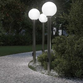 TONGLEN Bollard Lights with Outlet 3 pcs 120 cm Stainless IP44 Steel