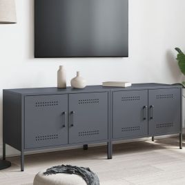 TV Cabinets 2 pcs Anthracite 68x39x50.5 cm Steel