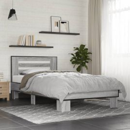 Bedframe Grey Sonoma 100x200cm