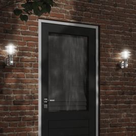 CRBURY Outdoor Wall Light with Sensor Stainless Steel - Silver