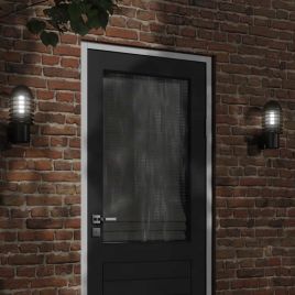 CRBURY Outdoor Wall Lights 2pcs Stainless Steel - Black